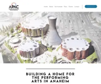 Apacf.org(Anaheim Performing Arts Center Foundation) Screenshot