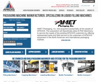 Apacks.com(Packaging Machines) Screenshot