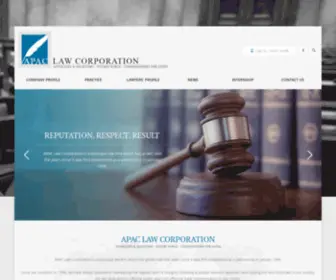 Apaclaw.com(APAC Law Corporation) Screenshot