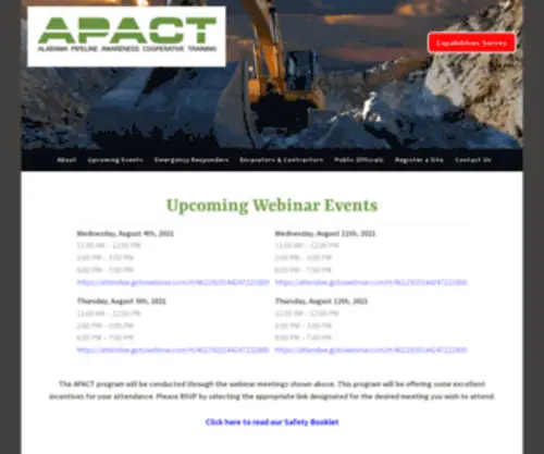 Apactpipelineawareness.com(Apact Pipeline Awareness) Screenshot