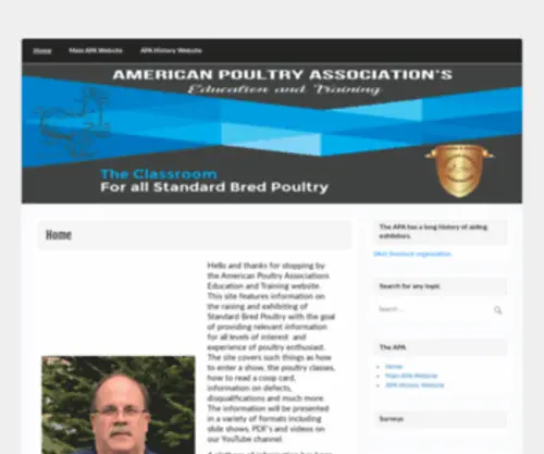 Apaeducationandtraining.org(American Poultry Association Education & Training) Screenshot