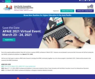 Apaie2022.net(The APAIE 2022 Conference and Exhibition) Screenshot