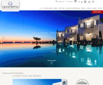 Apanemaresort.com(Apanema Mykonos Resort) Screenshot