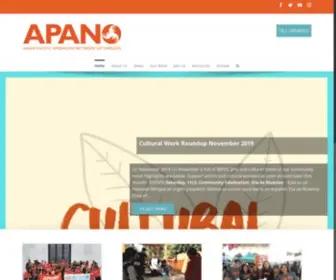Apano.org(Asian Pacific American Network of Oregon) Screenshot