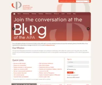 Apaonline.org(The American Philosophical Association) Screenshot