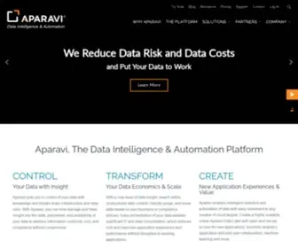 Aparavi.com(Data Intelligence Software & Storage Automation Platform) Screenshot