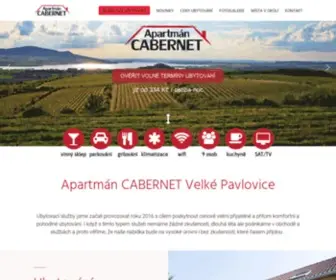 Apartmancabernet.cz(Ubytování Velké Pavlovice) Screenshot