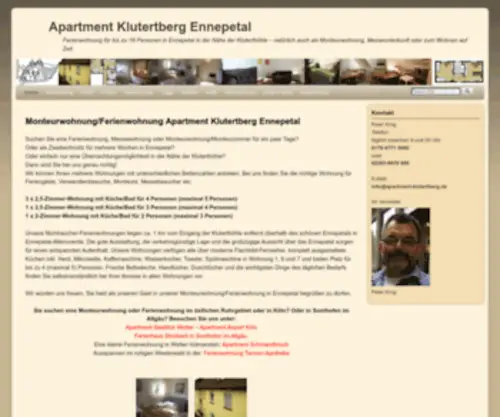 Apartment-Klutertberg-Ennepetal.de(Monteurwohnung/Ferienwohnung/Messewohnung in Ennepetal) Screenshot