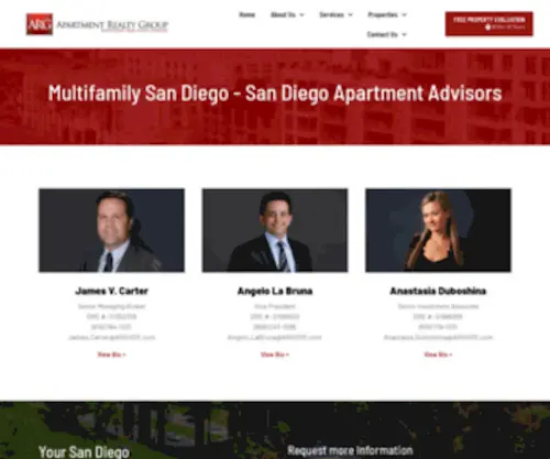 Apartmentrealtygroup.net(Multifamily Brokerage California San Diego) Screenshot