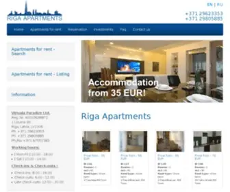 Apartments-Riga.com(Riga apartments for rent) Screenshot