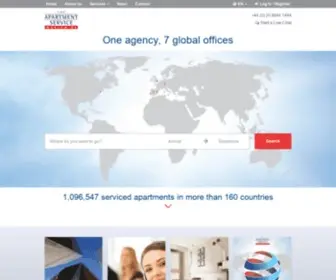 Apartmentservice.com(Serviced Apartments and ApartHotels Worldwide) Screenshot