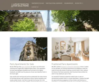 Apartmentsforsaleparis.com(Paris Apartments for Sale) Screenshot