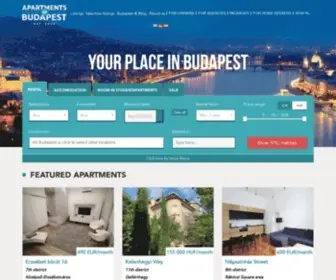 Apartmentsofbudapest.com(Apartments in Budapest for rent Studentflats) Screenshot