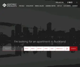 Apartmentspecialists.co.nz(Auckland Apartment Specialists) Screenshot