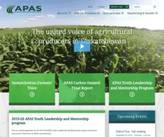 Apas.ca(The official website of the Agricultural Producers Association of Saskatchewan) Screenshot