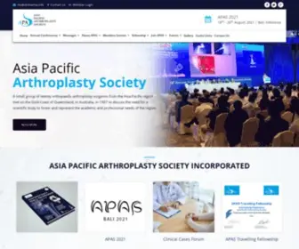 Apasonline.org(Asia Pacific Arthroplasty Society Incorporated) Screenshot