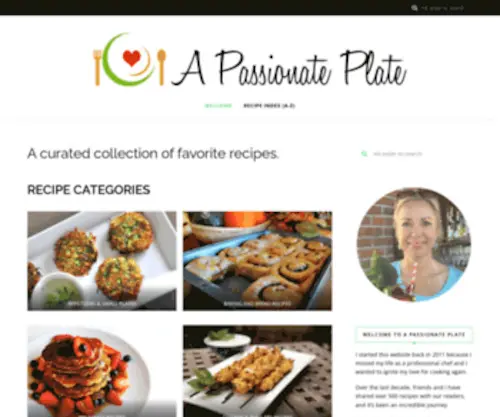 Apassionateplate.com(A curated collection of favorite recipes) Screenshot