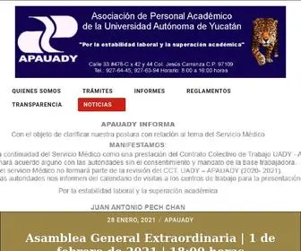 Apauady.org(Asociación de Personal Académico de la Universidad Autónoma de Yucatán) Screenshot