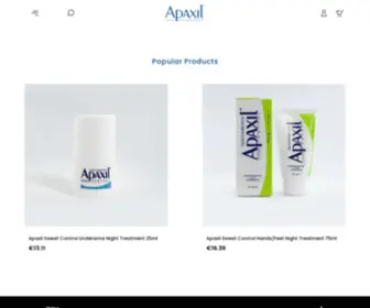 Apaxil.it(Risolvi il tuo problema di sudore con i prodotti Apaxil) Screenshot