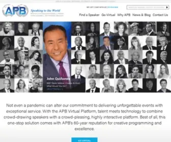 Apbspeakers.com(American Program Bureau (APB)) Screenshot
