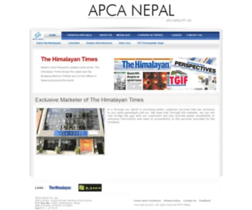 Apcanepal.com.np(APCA Nepal) Screenshot