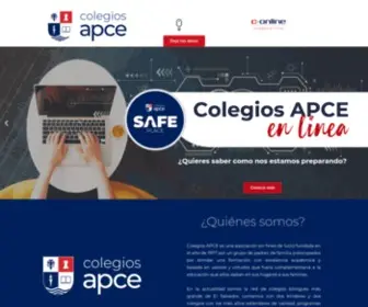 Apce.edu.sv(La red más grande de colegios bilingües en el salvador) Screenshot
