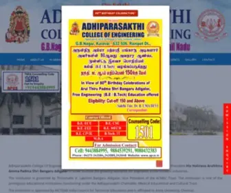 Apce.in(ADHIPARASAKTHI ENGINEERING COLLEGE) Screenshot