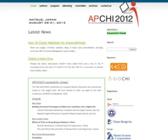 Apchi2012.org(The 10th Asia Pacific Conference on Computer Human Interaction) Screenshot