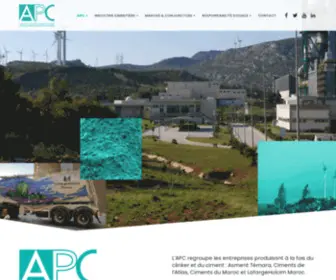 APC.ma(SITE OFFICIEL DE L'ASSOCIATION PROFESSIONNELLE DES CIMENTIERS) Screenshot