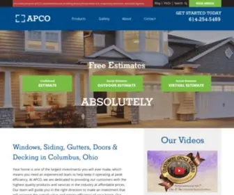 Apco.com(Exterior Services in Columbus) Screenshot