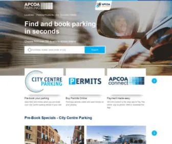 Apcoa.ie(Car parking with APCOA PARKING IRELAND) Screenshot