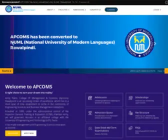 Apcoms.edu.pk(Army Public College Of Management & Sciences (Apcoms)) Screenshot