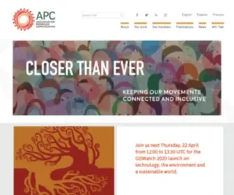 APC.org(Association for Progressive Communications) Screenshot