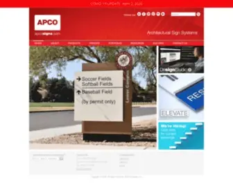 Apcosigns.com(APCO Signs) Screenshot