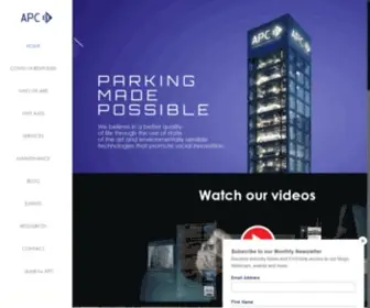 ApcPark.com(Leaders in Automated parking systems) Screenshot