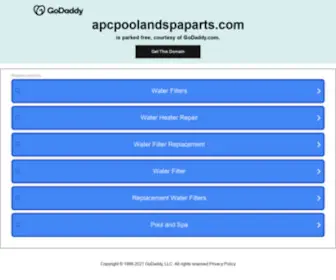 ApcPoolandspaparts.com(Aquatic Parts Company) Screenshot