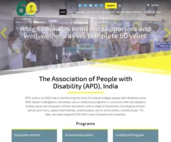 APD-India.org(APD is an NGO working for underprivileged people with disability (PwD)) Screenshot