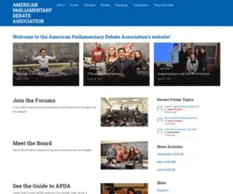 Apda.online(American Parliamentary Debate Association) Screenshot