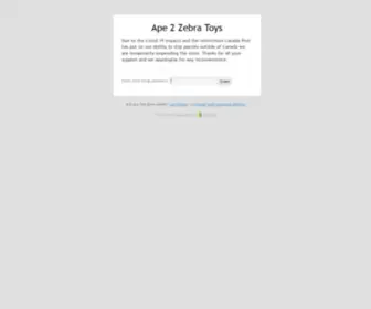 Ape2Zebra.ca(Please Log In) Screenshot