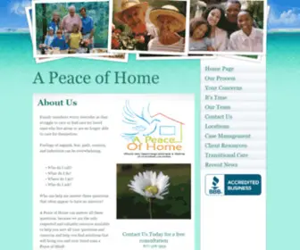 Apeaceofhome.org(Home Page) Screenshot