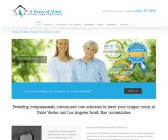 Apeaceofmindhomecare.com(Palos Verdes home care seniors) Screenshot