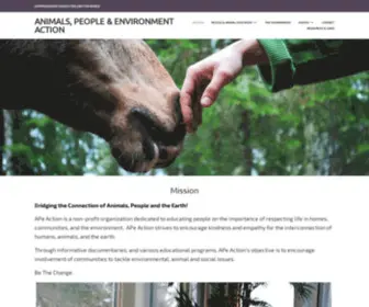 Apeaction.org(Compassionate Choices for a Better World) Screenshot