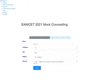 Apeamcet.net(APEAMCET 2022 Mock Counselling) Screenshot