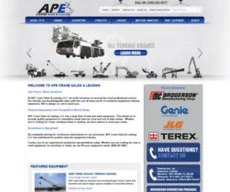 Apecrane.com(New and Used Cranes for Sale) Screenshot