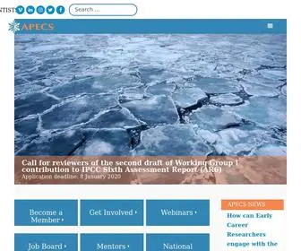Apecs.is(Association of Polar Early Career Scientists) Screenshot
