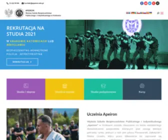 Apeiron.edu.pl(Bezpieczeństwo uczelnia) Screenshot