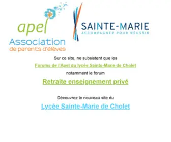 Apel-Lycee-Stemarie-Cholet.org(Privé) Screenshot