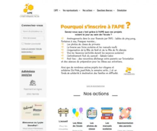 Apelsmi.com(Lycée français à Milan) Screenshot