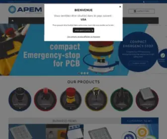 Apem.com(A Global Leader in Human Machine Interface (HMI) Solutions) Screenshot