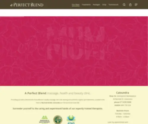 Aperfectblend.com.au(A Perfect Blend Remedial Massage and Beauty) Screenshot